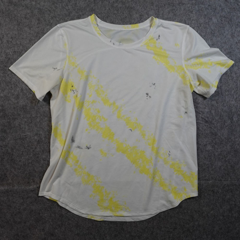 Lululemon Top Womens 6/8? High Neck Running and Training T-Shirt‎ Electric Lemon